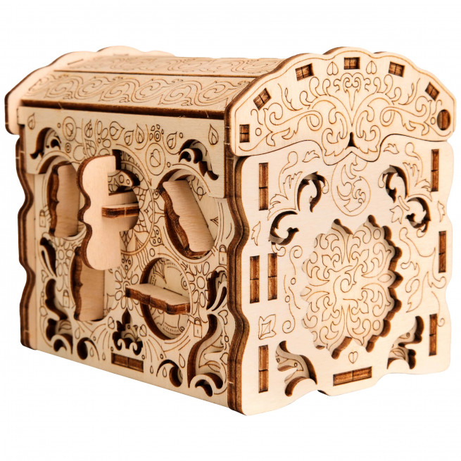 Images et photos de Wooden Secret TREASURE BOX, KIT DE PUZZLE 3D À MONTER SOI-MÊME. ESC WELT.