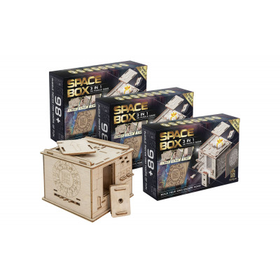 3D Puzzle Game Space Box Trio